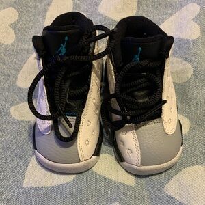 Jordan Kids White and Gray Sneakers
